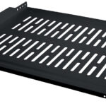 LogiLink 19" vaste legbord, 1HE, 350 mm, zwart