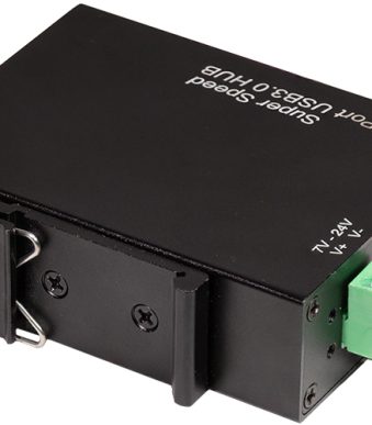 LogiLink USB 3.0 Industriële Hub, 4-poorts, zwart