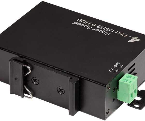 LogiLink USB 3.0 Industriële Hub, 4-poorts, zwart