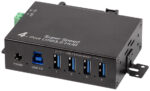 LogiLink USB 3.0 Industriële Hub, 4-poorts, zwart