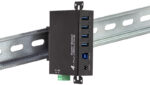 LogiLink USB 3.0 Industriële Hub, 4-poorts, zwart