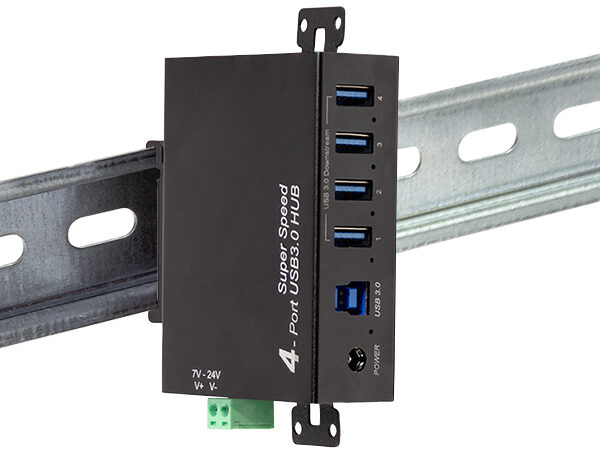 LogiLink USB 3.0 Industriële Hub, 4-poorts, zwart