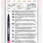 Tombow kalligrafiepen Fudenosuke Neon, 6 stuks