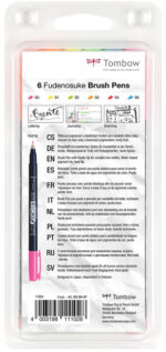 Tombow kalligrafiepen Fudenosuke Neon, 6 stuks