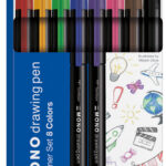 Tombow fineliner MONO drawing pen, etui met 8 stuks