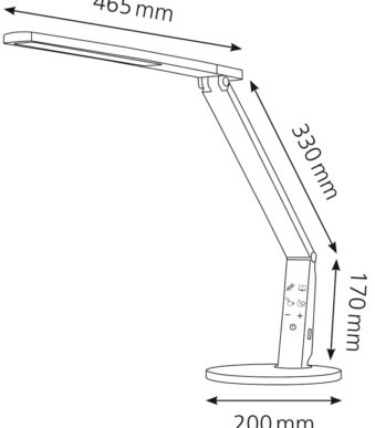 Hansa LED-bureaulamp Vario Plus, zilver