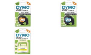 DYMO LetraTag lettertape 12 mm, x 4 m, kunststof DYMO LetraTag lettertape 12 mm, x 4 m, kunststof