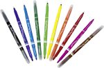 Dubbelstift Vezelstiften 2-in-1, etui met 10 stuks