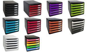 EXACOMPTA ladebox BIG-BOX PLUS, 5 laden, framboosrood