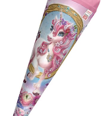 Ronde schoolcadeautrommel 'Eenhoornschoonheid', 700 mm, glitters