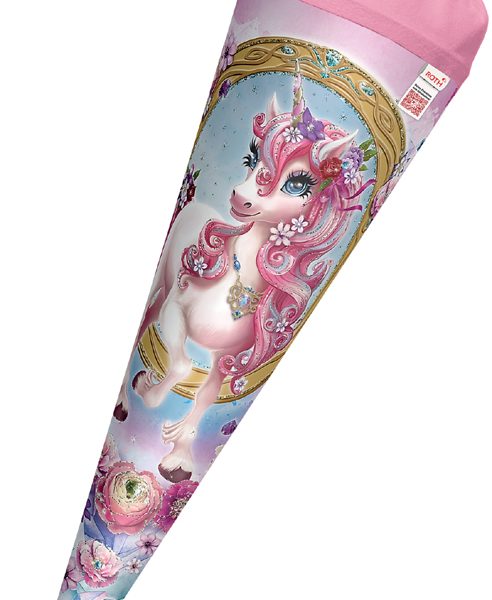 Ronde schoolcadeautrommel 'Eenhoornschoonheid', 700 mm, glitters