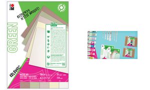 Marabu Green tekenpapierblok Nature Mix, A4, natuurtinten gesorteerd