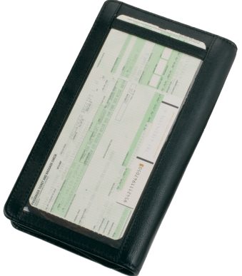 Reisorganizer van nappaleer, zwart