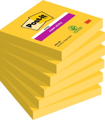 POST-IT Post-It Memoblok super klevend 76x76mm geel 1 st