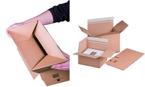 SMARTBOXPRO Bliksembodemkarton A4 bruin met zelfklevende sluiting