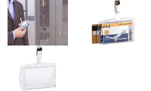 DURABLE naambordje DOPPELBOX met clip, transparant