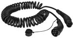 HARTING spiraal laadkabel voor elektrische auto, type 2, 3-fases, 22 kW, 5 m